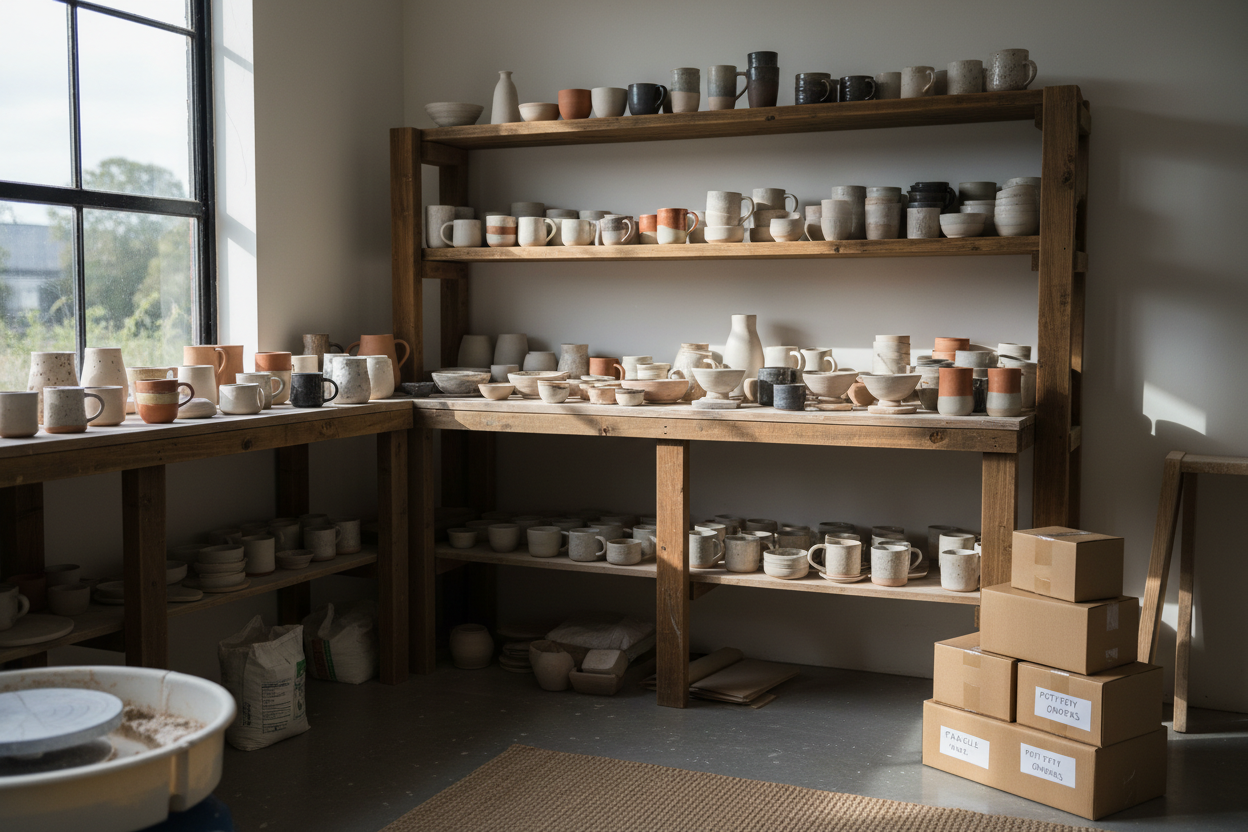Ceramic studio backdrop